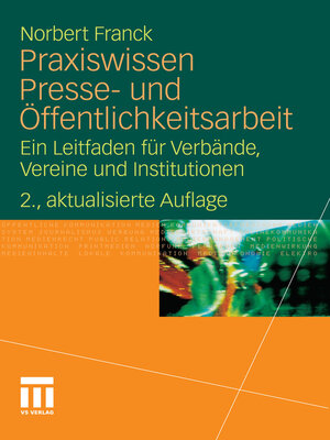 cover image of Praxiswissen Presse- und Öffentlichkeitsarbeit
